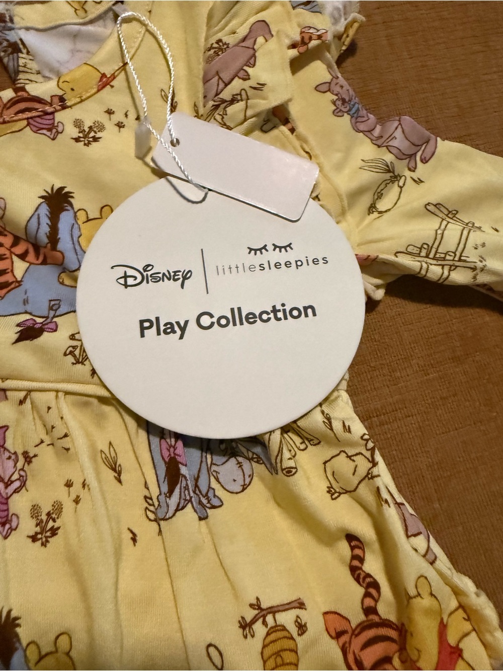 Little Sleepies Yellow Winnie the Pooh Ruffle Romper - Picture 2 of 5